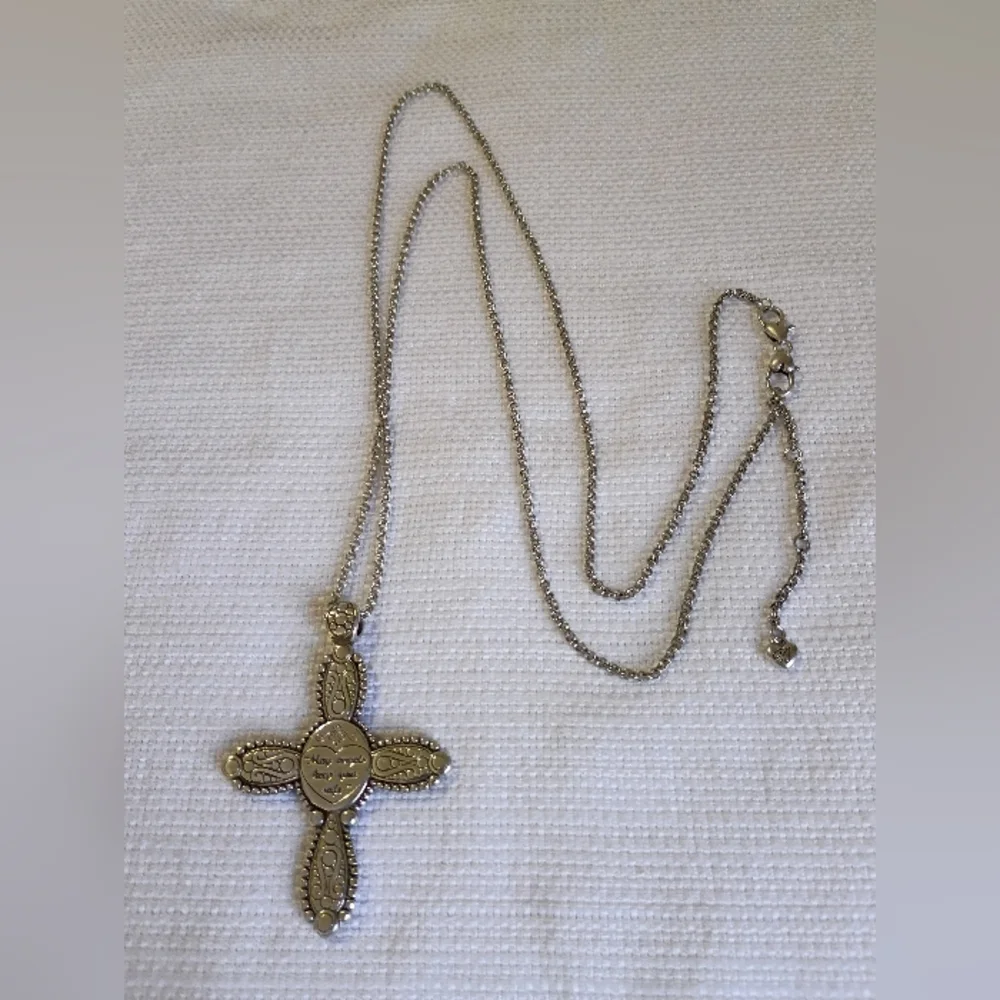 Brighton Silver and Gold Cross Necklace - Picture 2 of 4